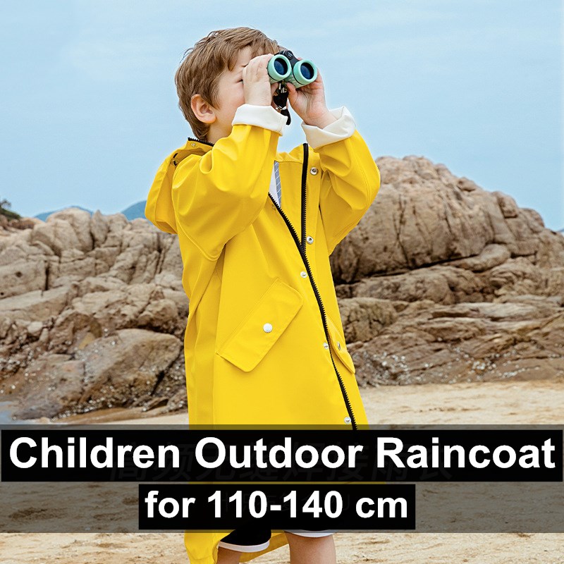 PU 후드 비옷 어린이용, 100-140 Cm, 방수  - Camping Rain Poncho 리뷰 및 가격