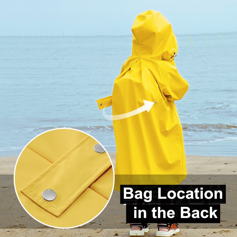 PU 후드 비옷 어린이용, 100-140 Cm, 방수  - Camping Rain Poncho 리뷰 및 가격