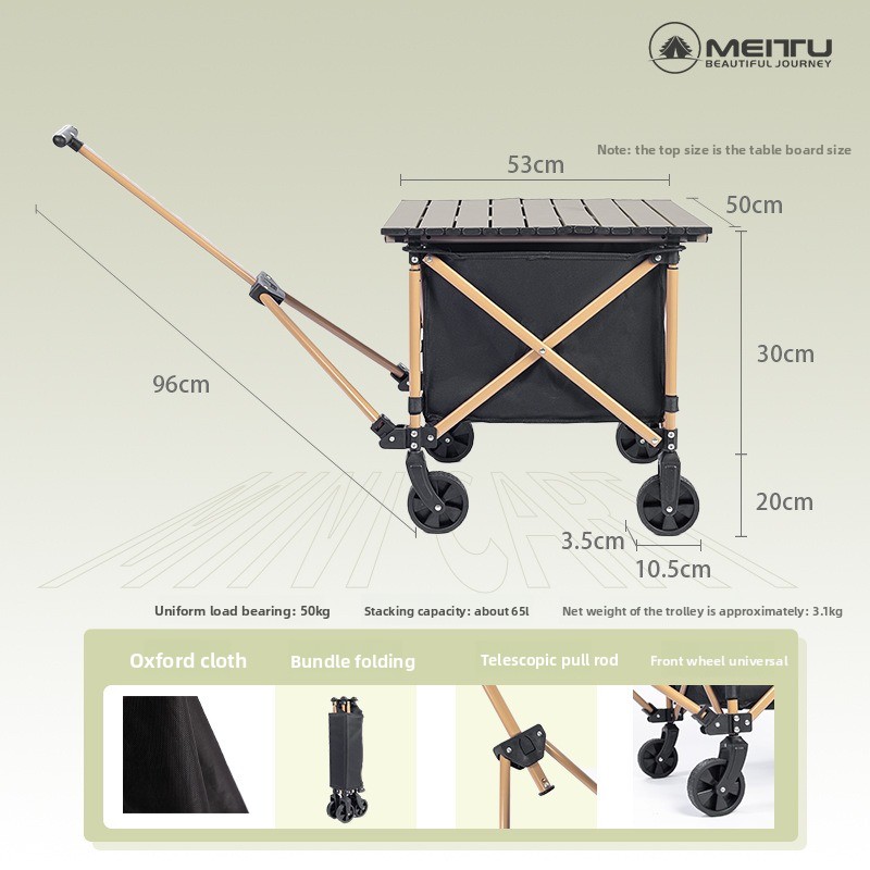 야외용 접이식 웨건 휴대용 캠핑 카트 3초 접이식 고강 - Outdoor Camping Trolley 리뷰 및 가격